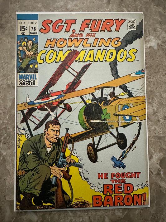Sgt Fury #76 FN 6.0 (Marvel Comics 1970) - Nice copy for grade