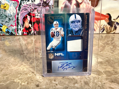 Peyton Manning 2025 Panini Silhouette NFL Relics Patch Auto Multicolor /20 #NRA-PMG