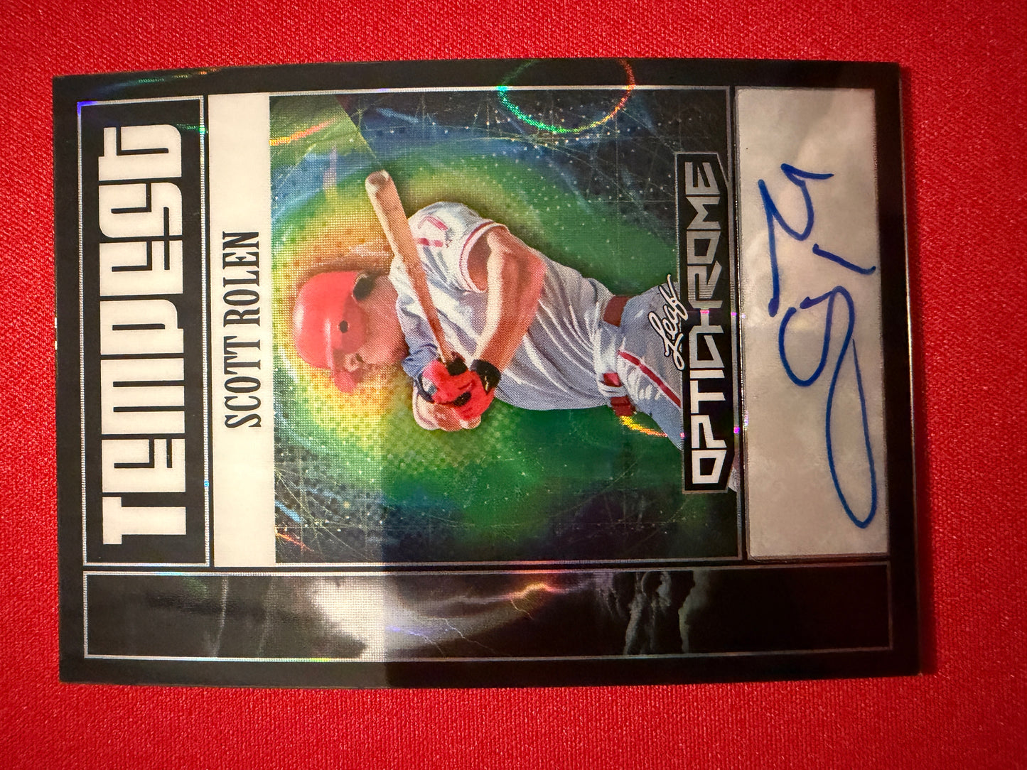 Scott Rolen 2025 Leaf Optichrome Baseball Tempest Auto Black Lava 1/1