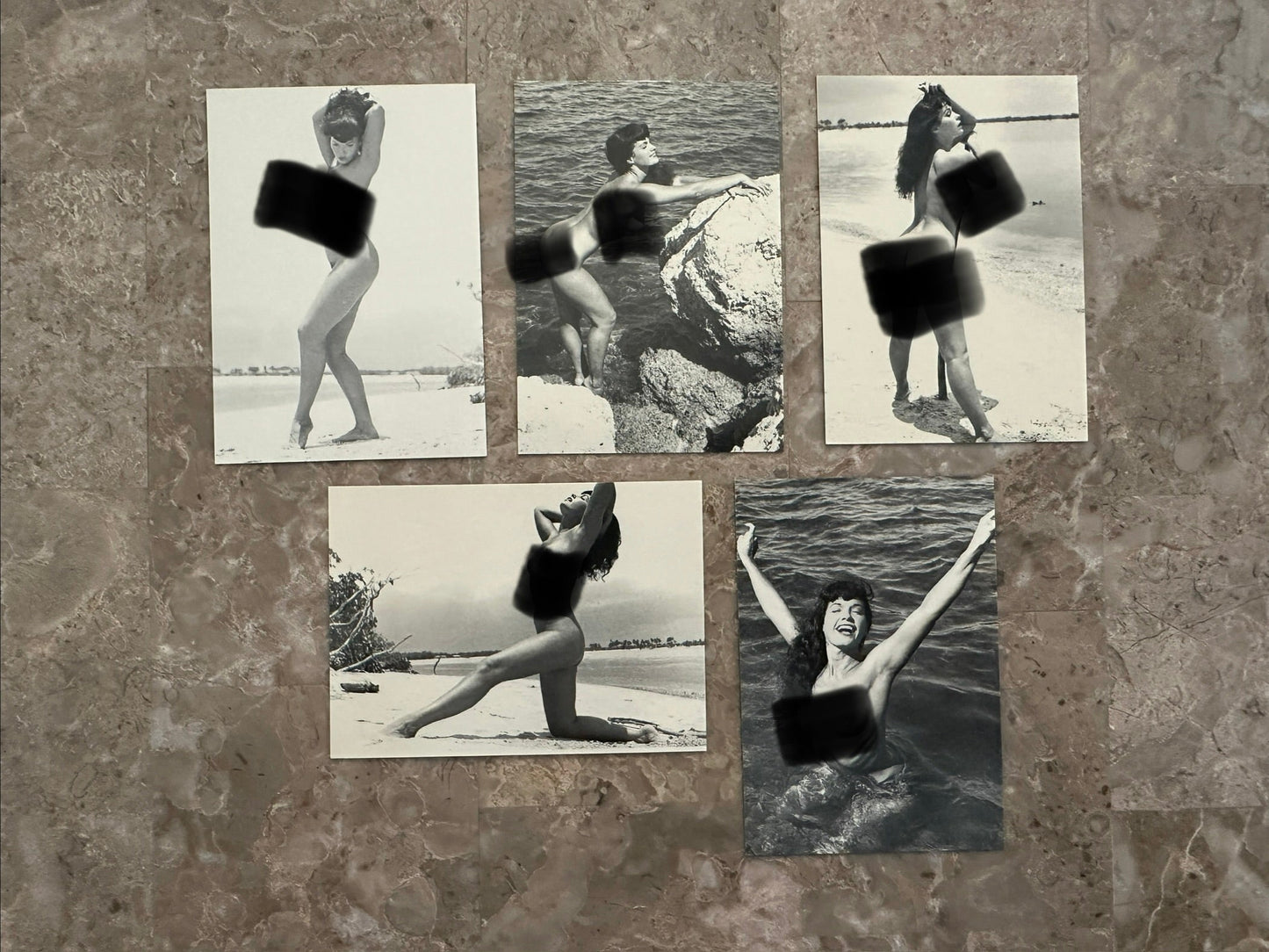 Bunny Yeager's Beach Bettie in the Buff 5 Card Set (1994 21st Century)