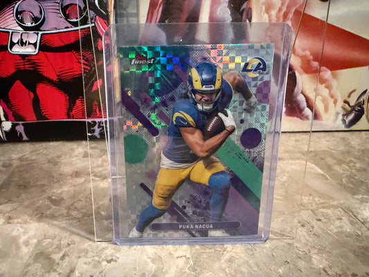 Puka Nacua 2025 Topps Finest Football Base Common X-Fractor #89