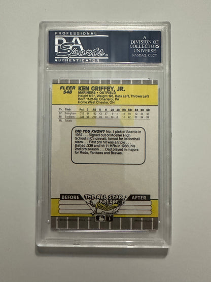 Ken Griffey Jr. #548 PSA Graded NM-MT 8 (1989 Fleer)