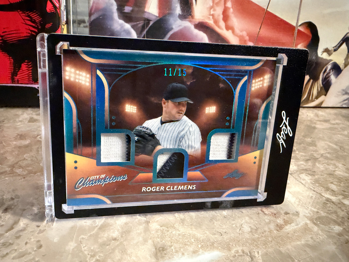Roger Clemens 2026 Leaf City of Champions Materials 3 Game-Used Patch /15