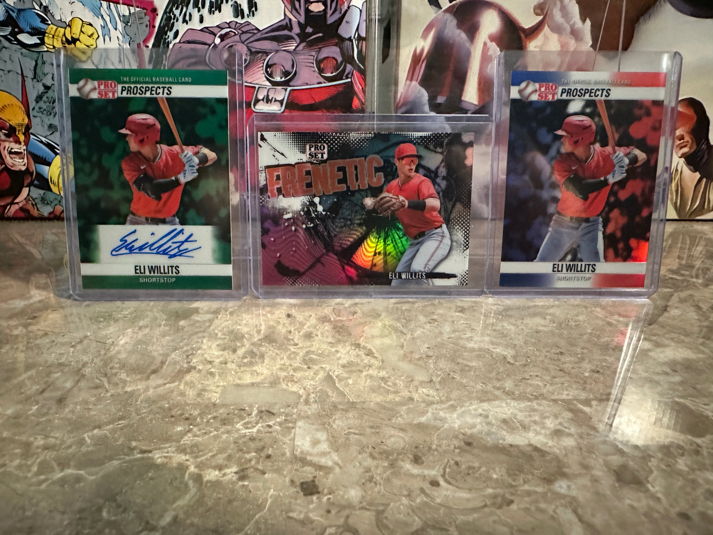 Eli Willits 2026 Pro Set Metal /2 Frenetic, /3 Green AUTO & /6 Lazer Lot - Nats