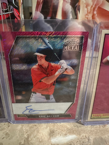 2026 Leaf Metal 4-Card PROSPECT LOT - Eric Becker AUTO /6 + Numbered Parallels