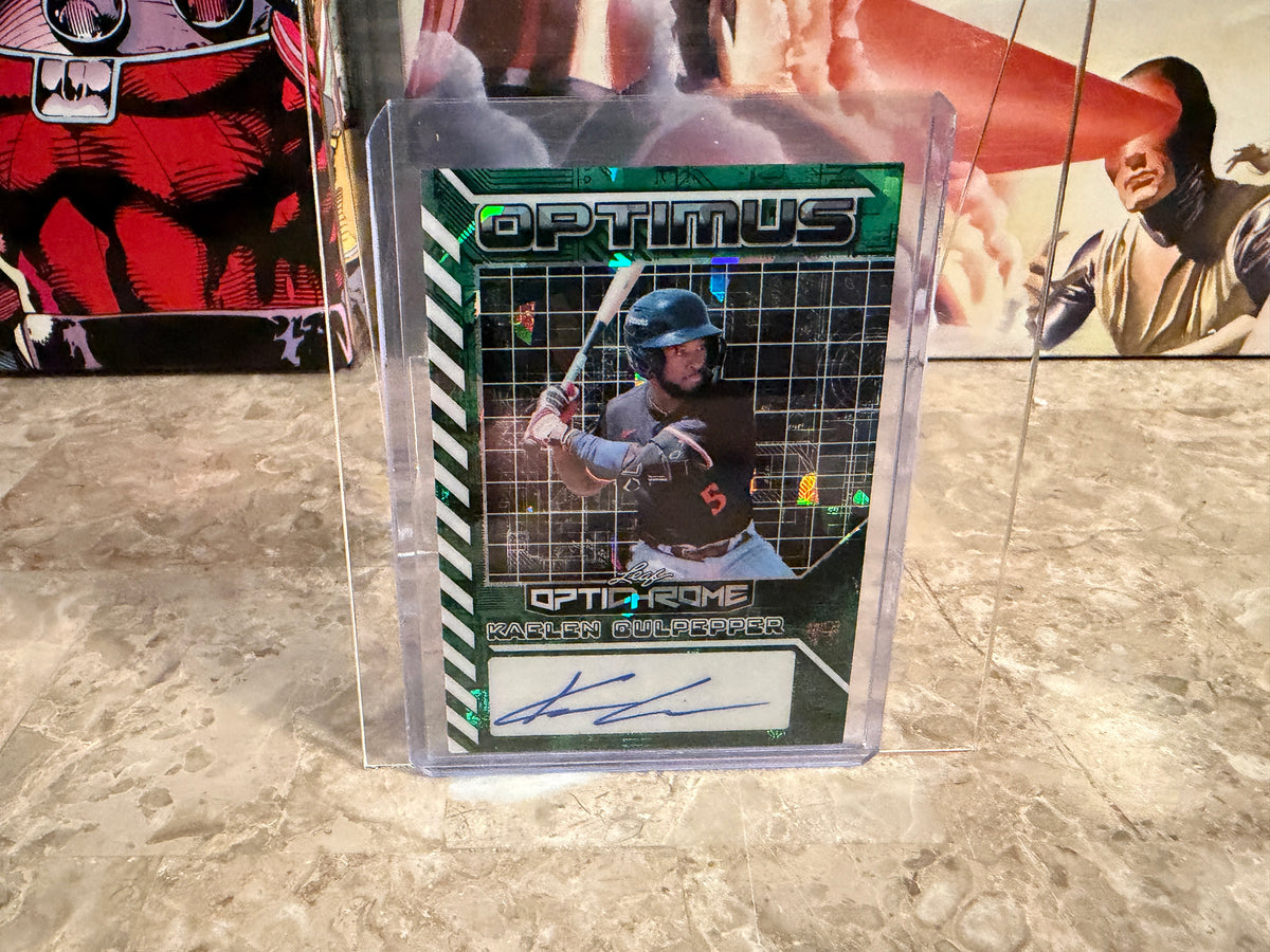 2025 Leaf Optichrome Baseball Kaelen Culpepper Optimus Auto Green Crystal /6