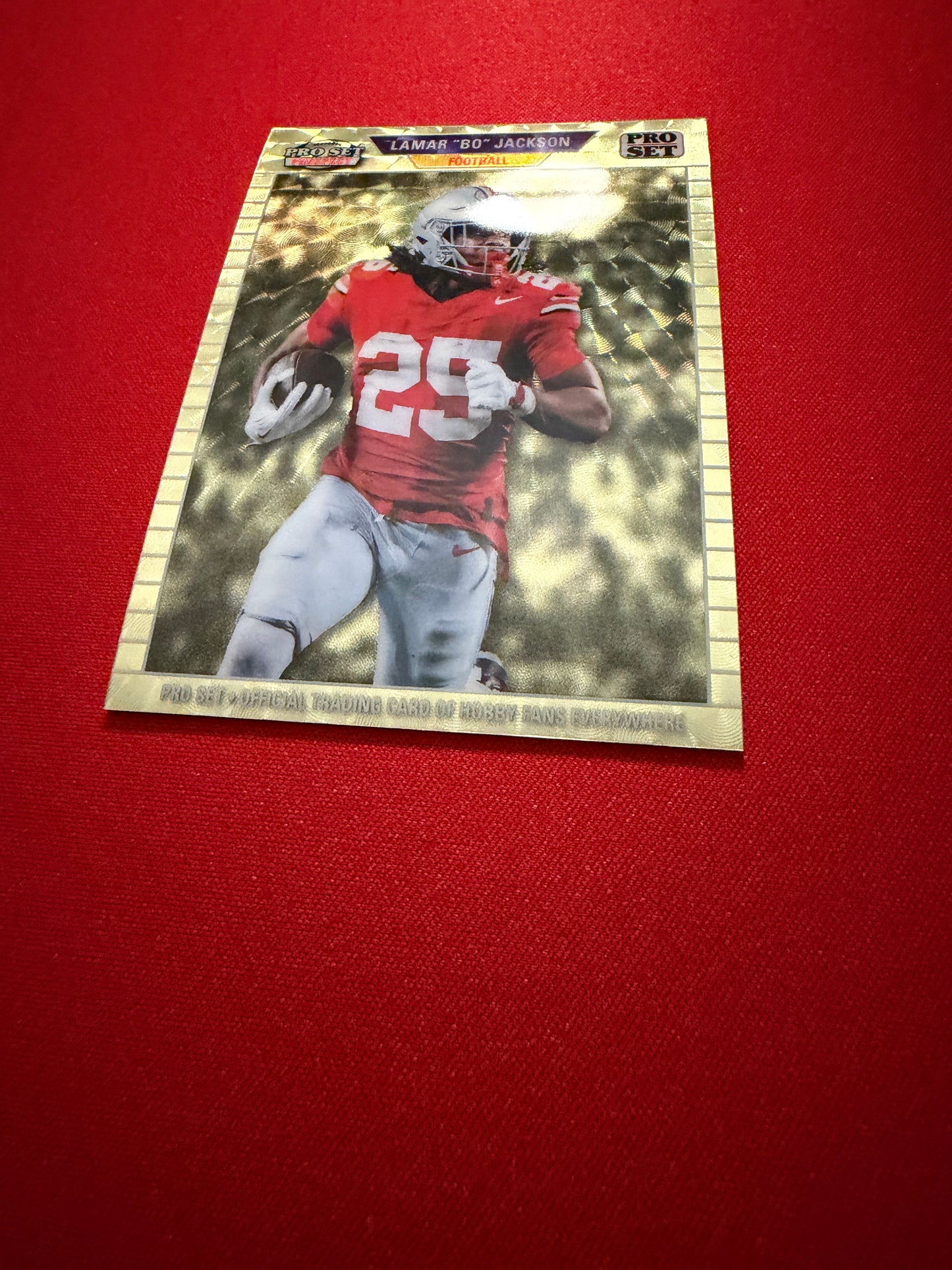 2026 Leaf Pro Set Lamar "Bo" Jackson 1989 Gold Super Prismatic 1/1 RWB 2-Card Lot
