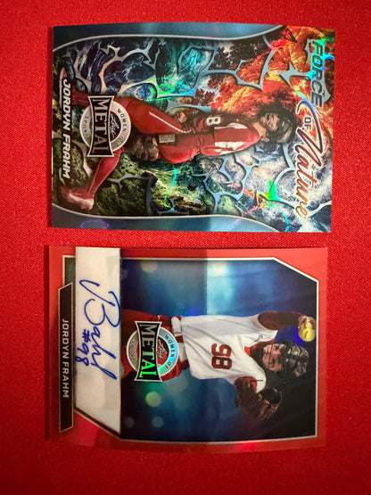 Jordyn Frahm 2026 Leaf Women of Sport Base Auto Force of Nature 1/1 2-Card Lot