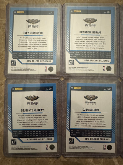 2024 Panini Donruss Basketball New Orleans Pelicans Team Set (12 cards)