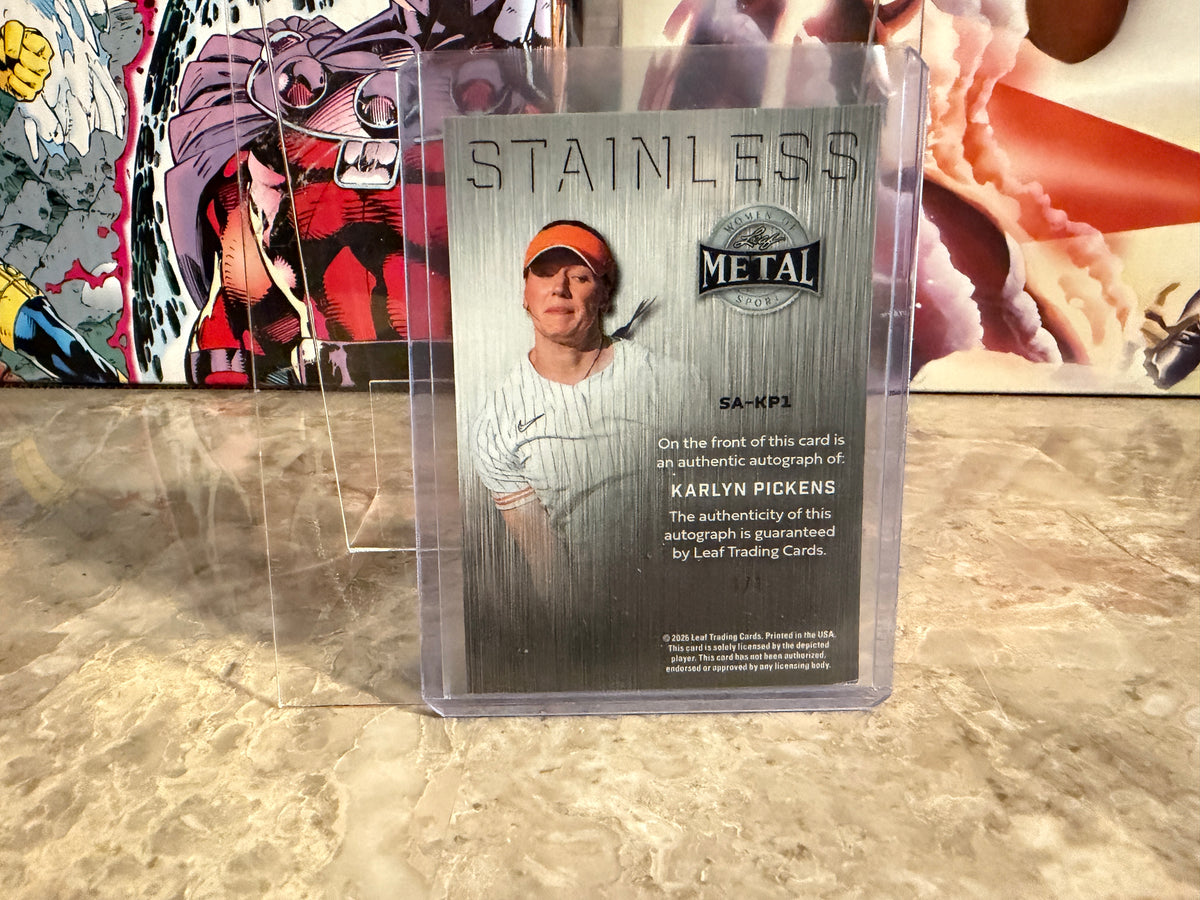 Karlyn Pickens 2026 Leaf Women of Sport Stainless Auto Platinum Lava 1/1