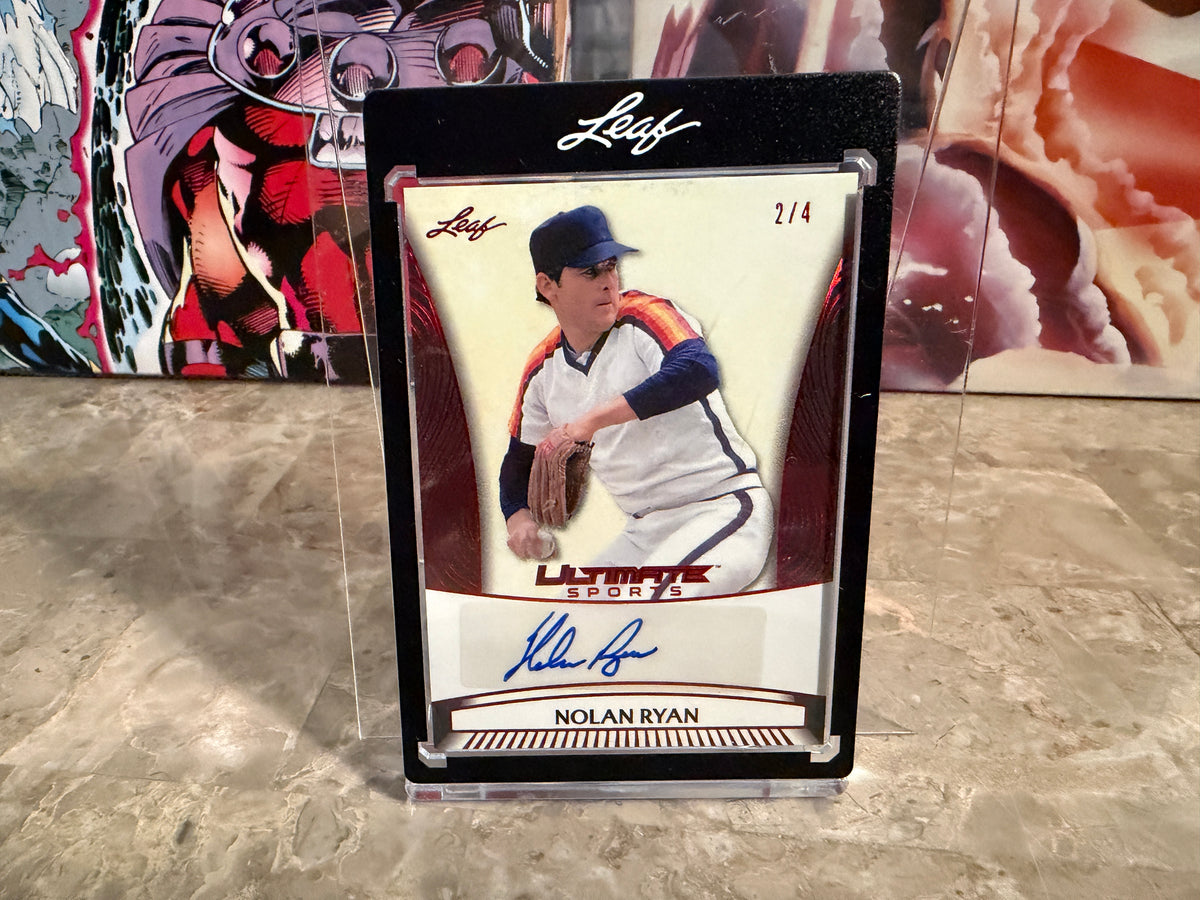 Nolan Ryan 2026 Leaf Ultimate Sports Signatures Auto Red 2/4