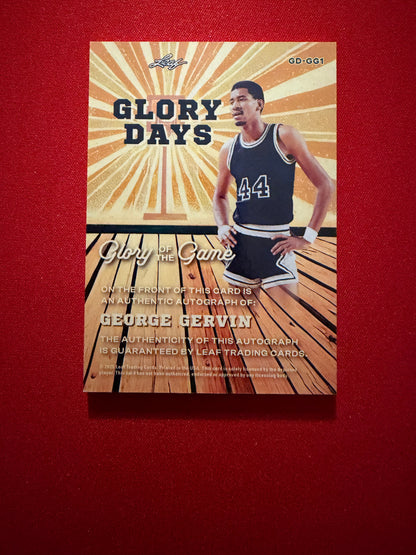 George Gervin 2025 Leaf Glory of the Game Glory Days Rainbow Auto 30/30 Bookend