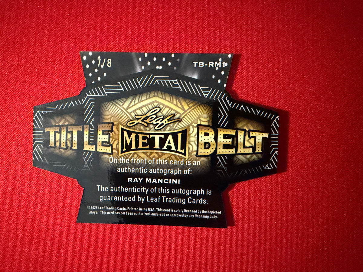 Ray Mancini 2026 Leaf Metal Ring Kings Title Belt Auto Blue /5