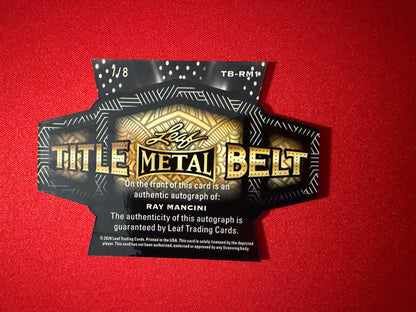 Ray Mancini 2026 Leaf Metal Ring Kings Title Belt Auto Blue /5