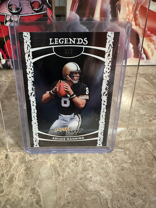 Archie Manning 2026 Leaf Paydirt Football Legends Platinum Parallel /7