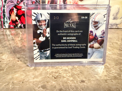 2026 Leaf Pro Set Metal Bo Jackson Earl Campbell On-Card Auto Scope /3