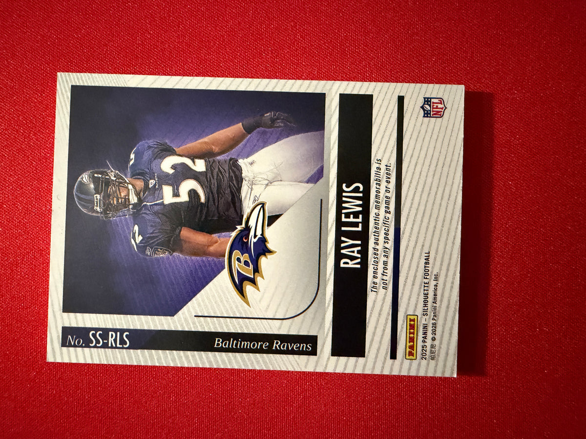 Ray Lewis 2025 Panini Silhouette Football Silhouettes Jumbo Patch /99