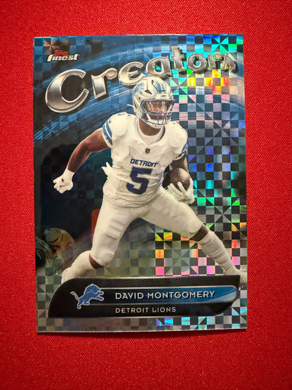2025 Topps Finest Football David Montgomery Creators X-Fractor #CR-10