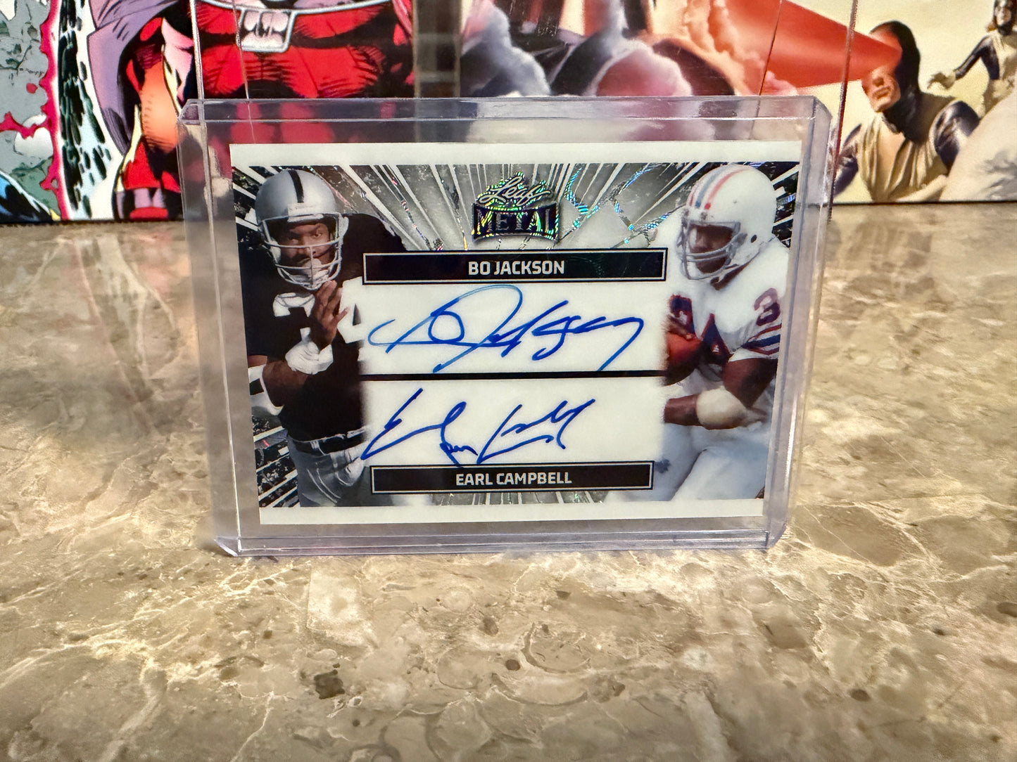2026 Leaf Pro Set Metal Bo Jackson Earl Campbell On-Card Auto /7