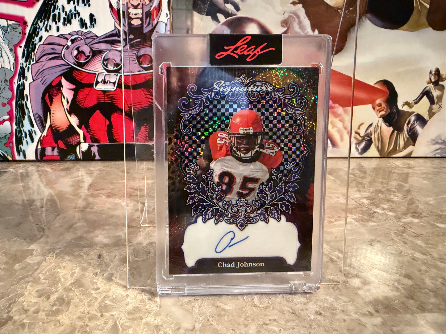 2026 Leaf Signature Series Chad Johnson Base Auto Purple Stardust 1/1