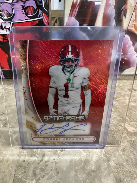2026 Leaf Optichrome DOMANI JACKSON Red Shimmer AUTO /4 Packers RC
