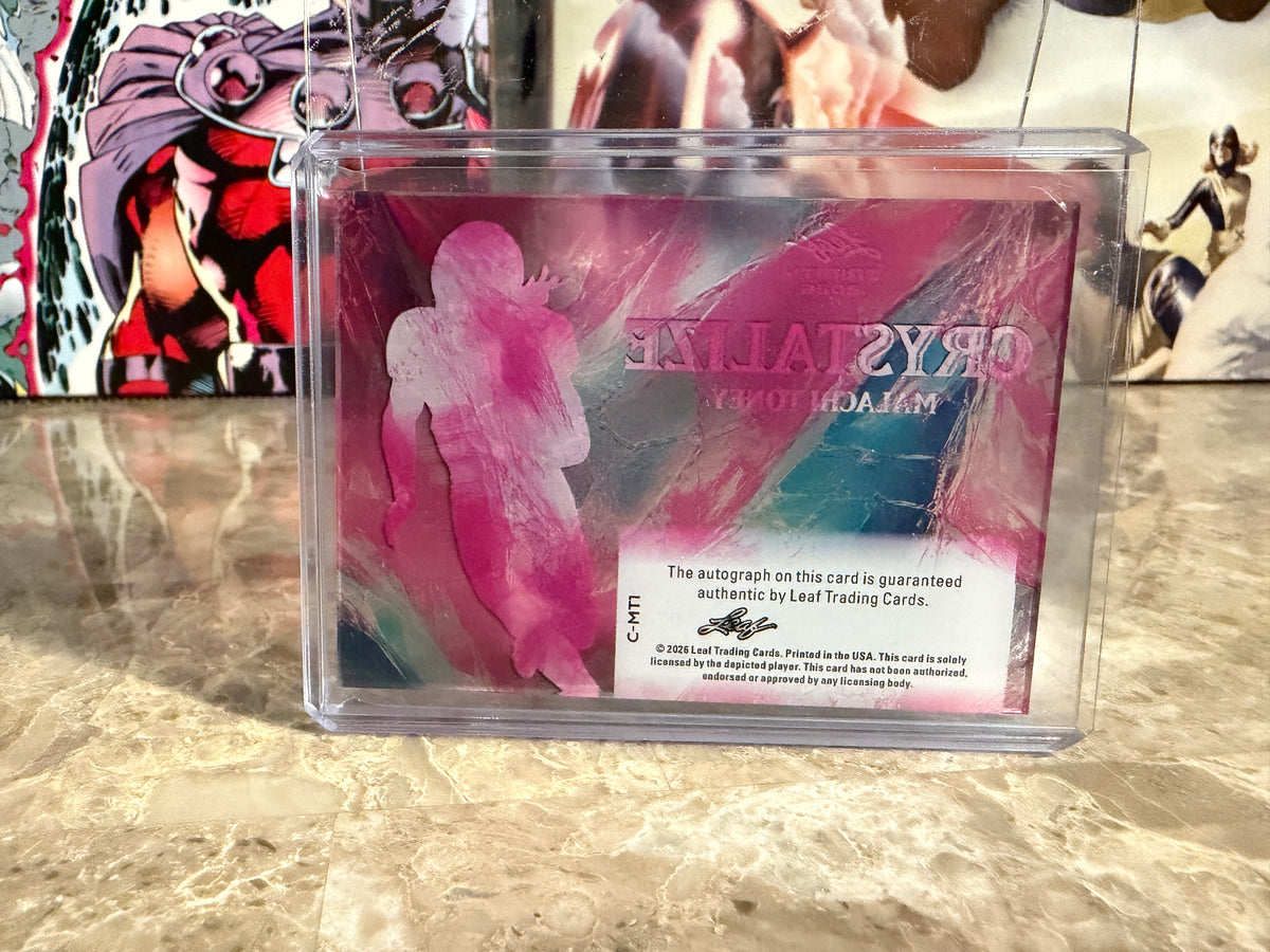 Malachi Toney 2026 Leaf Trinity Football Crystalize Auto Pink SSP Case Hit