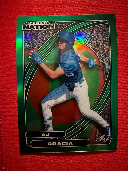 AJ Gracia 2026 Leaf Baseball Nation Base Diamond Studs 3-Card Lot