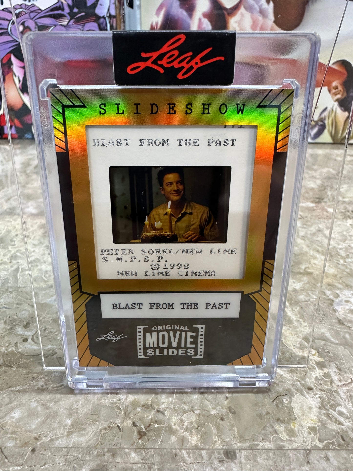 2026 Leaf Slideshow BRENDAN FRASER Blast From The Past Metal /25 35mm SLIDE
