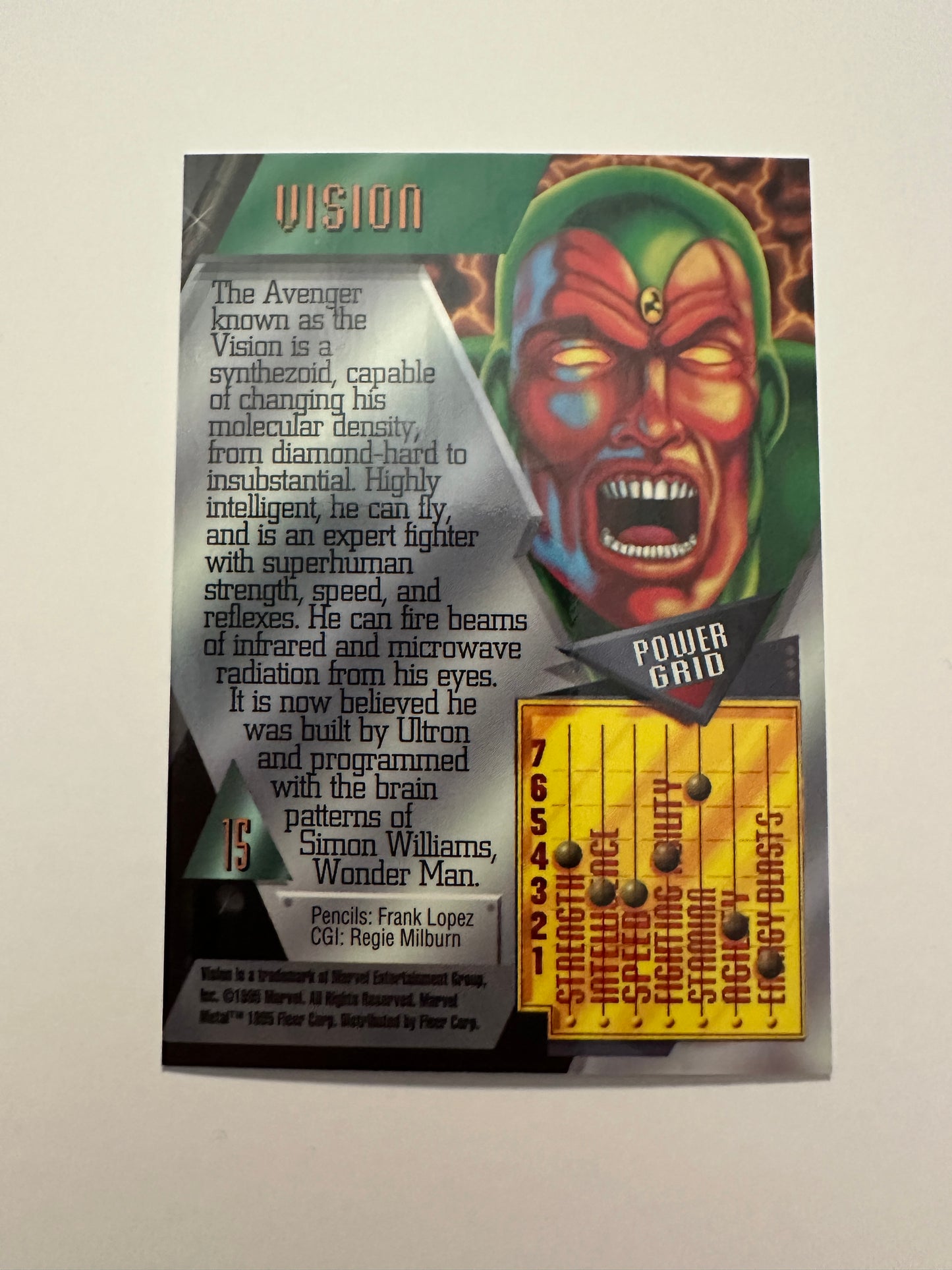Vision #15 (1995 Marvel Metal) - High grade