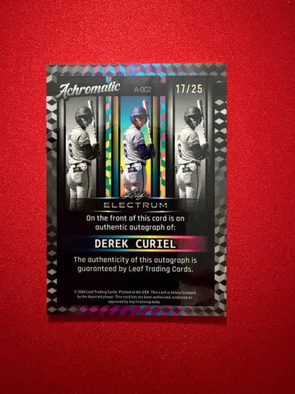 Derek Curiel 2026 Leaf Electrum Achromatic Auto Bronze /25