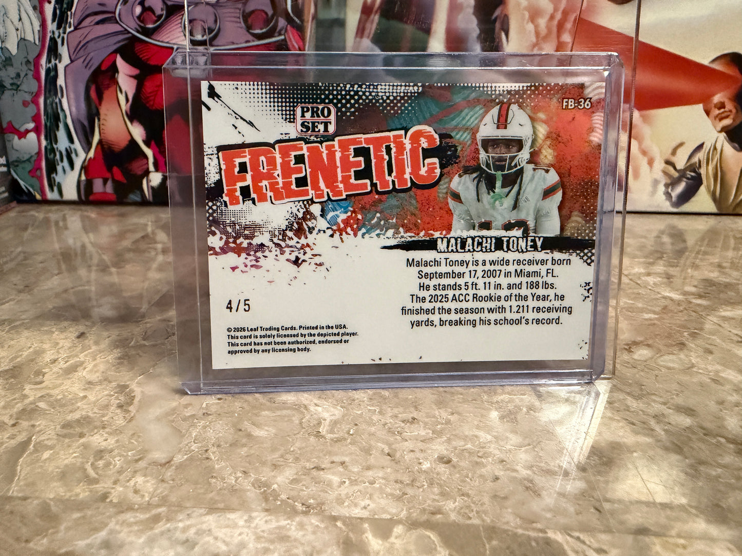 Malachi Toney 2026 Leaf Pro Set Metal Football Frenetic /5 #FB-36