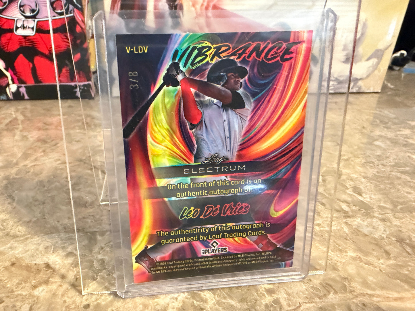 Leo De Vries 2026 Leaf Electrum Vibrance Auto Tie-Dye /8