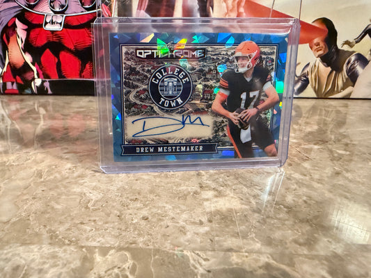 Drew Mestemaker 2026 Leaf Optichrome Football College Town Auto Crystal 1/1