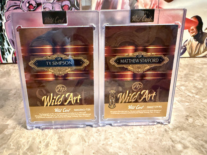 2026 Wild Card Wild Art Lot: Matthew Stafford 1/1 Color Match & Ty Simpson Auto