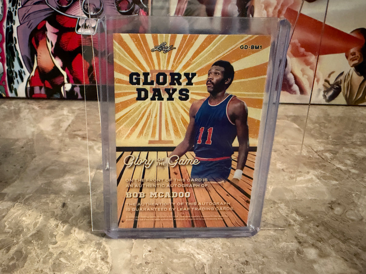 Bob McAdoo 2025 Leaf Glory of the Game Glory Days Silver Auto /40