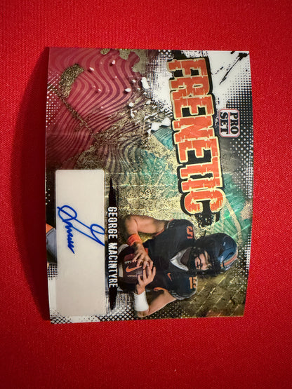 2026 Leaf Pro Set Football George MacIntyre Frenetic Super Gold Auto 2-Card Bookend Lot