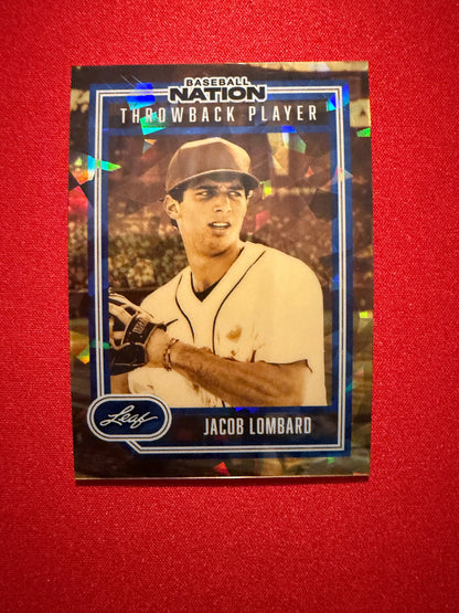Jacob Lombard 2026 Leaf Baseball Nation 2-Card Lot Next 100 Throwback Player