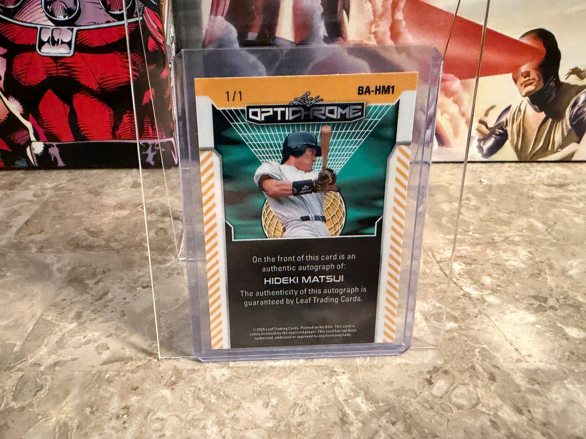 Hideki Matsui 2025 Leaf Optichrome Baseball Base Auto Gold Super Prismatic 1/1