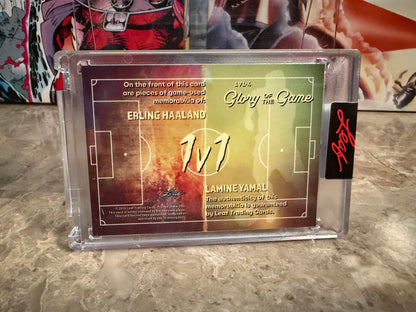Erling Haaland Lamine Yamal 2026 Leaf Glory Of Game Soccer 1v1 Dual Patch /25