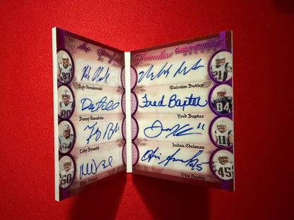 Gronkowski Bruschi Edelman Vrabel 2026 Leaf Ultimate Storybook Franchise 8 Auto