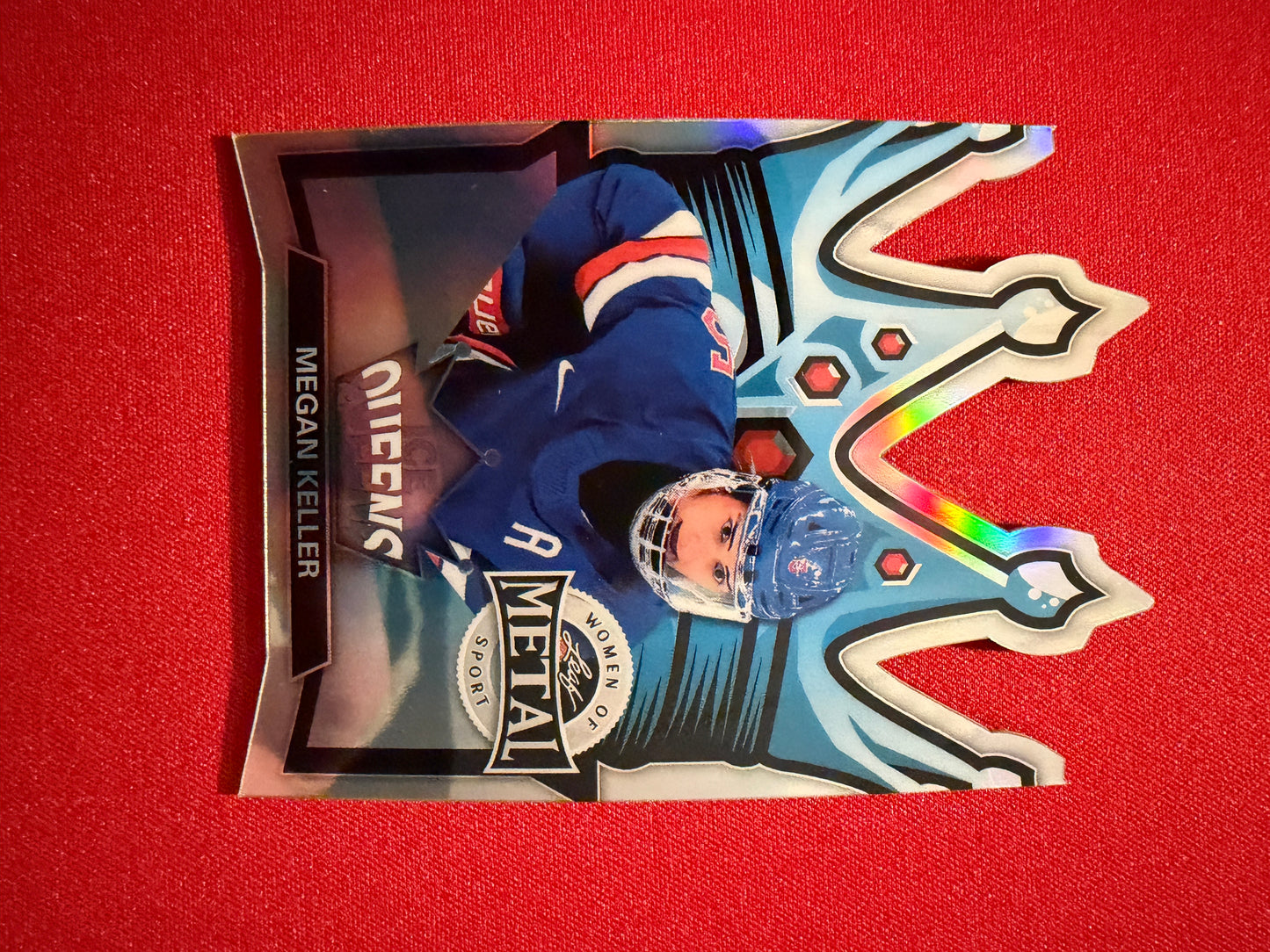 Megan Keller 2026 Leaf Women of Sport Ice Queens Die-Cut Silver Prismatic /10