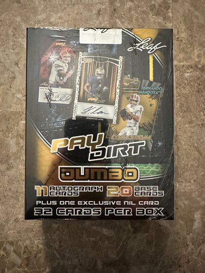 2026 Leaf Paydirt Football Jumbo Hobby Box