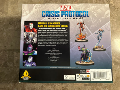 Marvel Crisis Protocol:  Lad, Monger, Kang & Rescue
