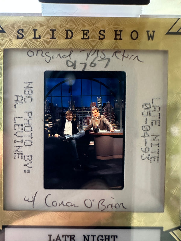 (2026/04/12) Late Night Show with Letterman feat Conan 1/1 Super Prismatic Original Slide Iconic Moment