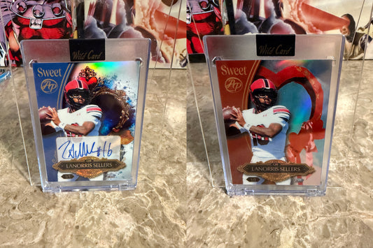 LaNorris Sellers 2026 Wild Card Wild Art 1/1 Auto 2-Card Lot