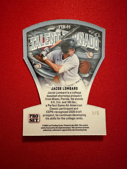 Jacob Lombard 2026 Leaf Pro Set Talent Tornado Blue /5