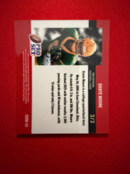 2026 Leaf Pro Set Metal Football Dante Moore 1990 Mini Blue 3/3 Bookend