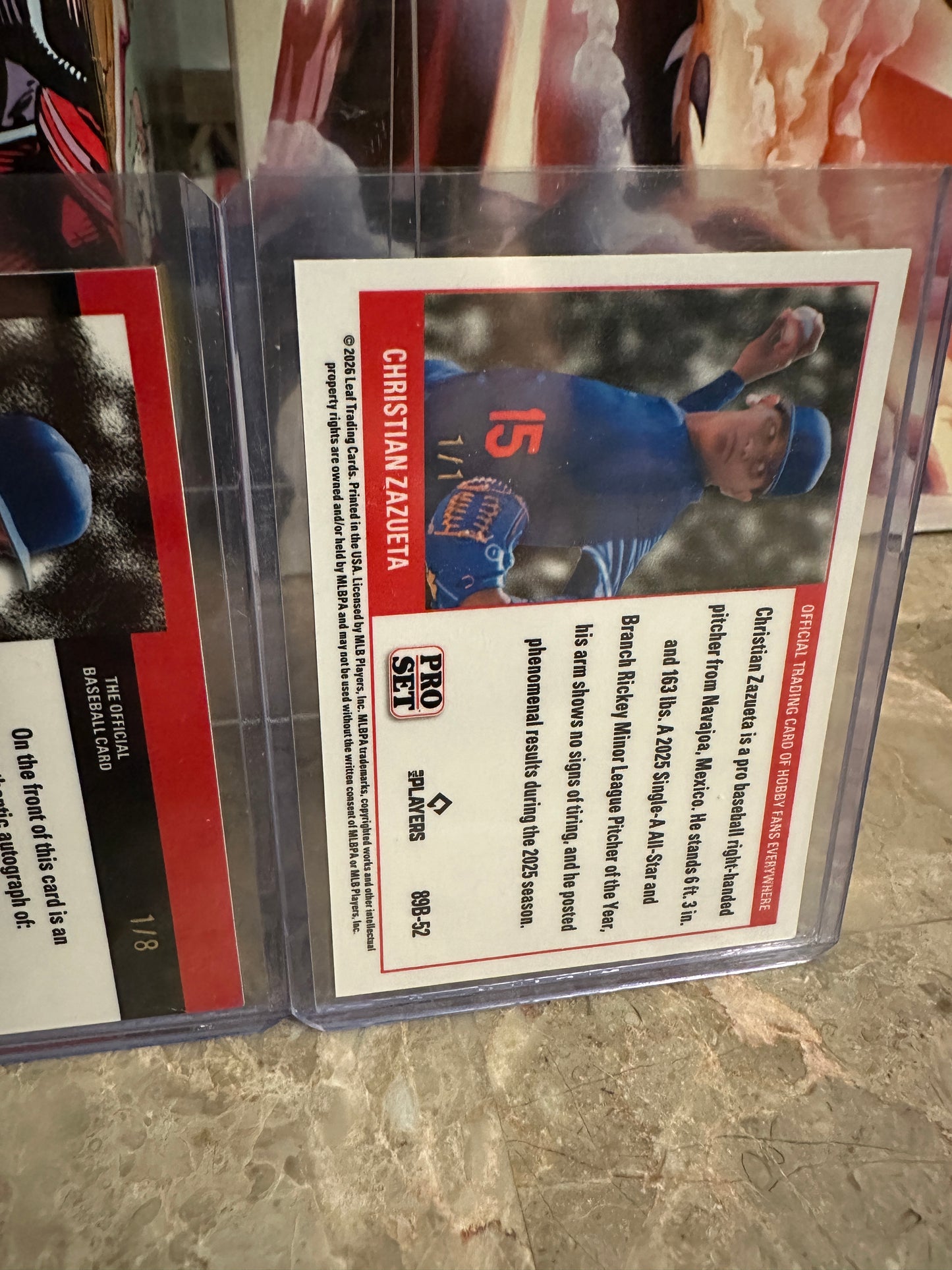 2026 Pro Set Christian Zazueta Black Lazer 1/1 & Purple Auto /8 Leaf Metal /6 Lot