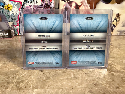 2026 Topps Marvel Chrome Fanfare Forge Red Goblin 2-Card Lot