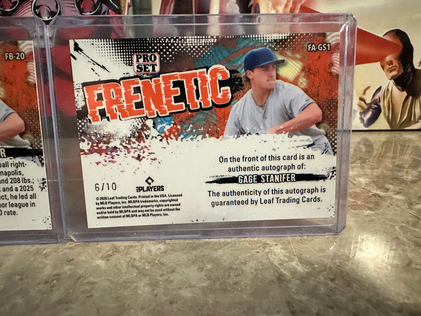 Gage Stanifer 2026 Leaf Pro Set Frenetic 1/1 Super Gold & Blue AUTO /10 LOT